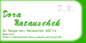 dora matauschek business card